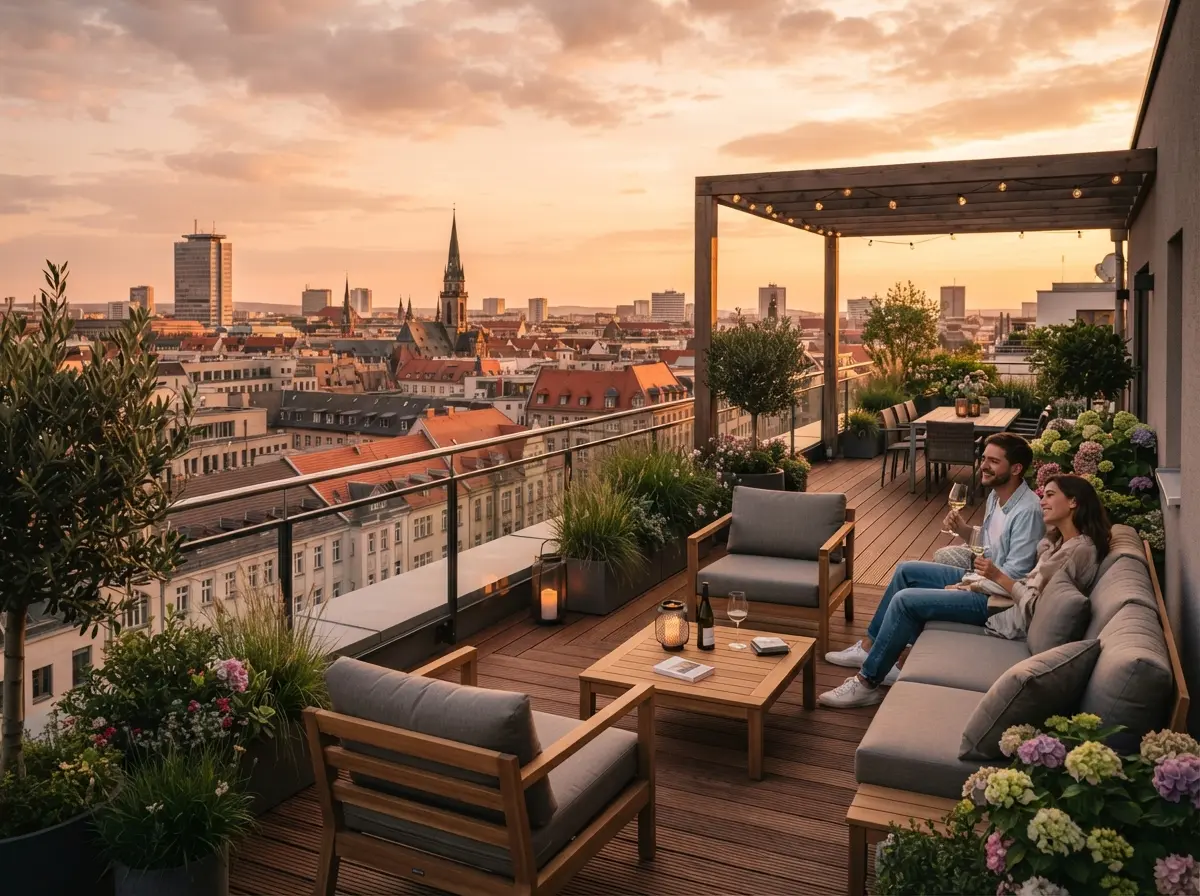 Dachterrasse in Gohlis